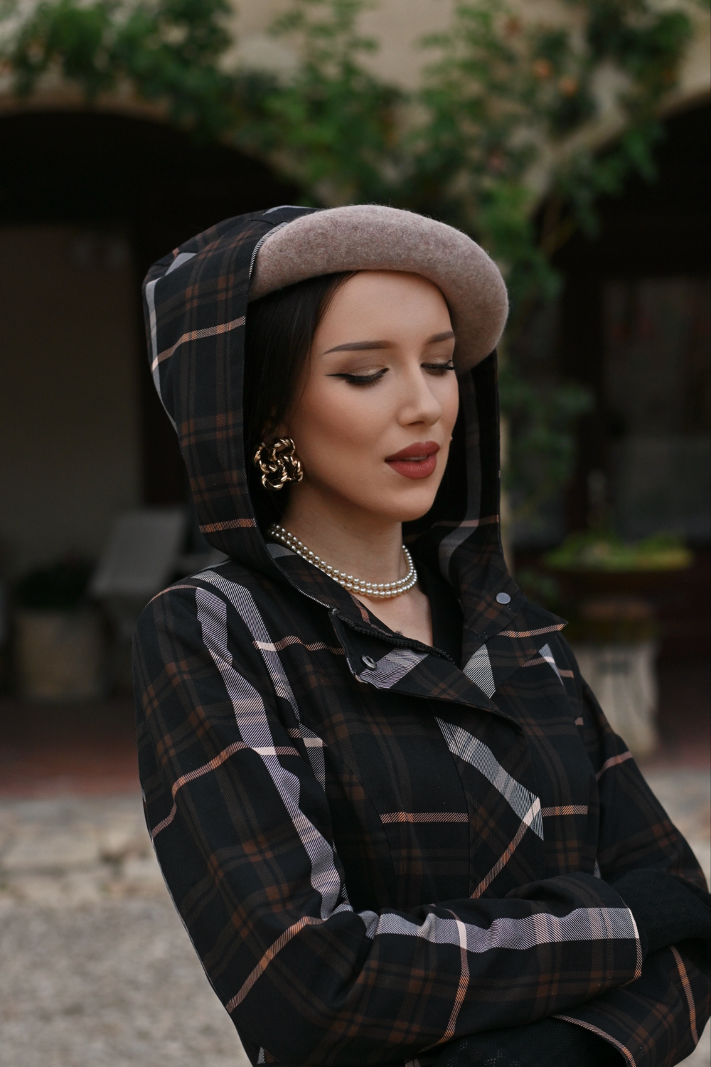 Rowan Check Swing Coat in Extended Sizing